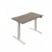 Okoform Dual Motor Sit/Stand Heated Desk 1400x800x645-1305mm Grey Oak/White KF846239 KF846239