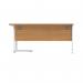 Polaris Right Hand Radial SU Cantilever Desk 1600x1200x730mm Norwegian Beech/White KF882337 KF882337