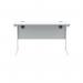 Polaris Rectangular Single Upright Cantilever Desk 1200x600x730mm Arctic White/Arctic White KF882339 KF882339