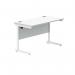 Polaris Rectangular Single Upright Cantilever Desk 1200x600x730mm Arctic WhiteArctic White KF882339 KF882339