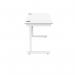 Polaris Rectangular Single Upright Cantilever Desk 1200x600x730mm Arctic WhiteArctic White KF882339 KF882339