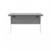 Polaris Rectangular Single Upright Cantilever Desk 1200x600x730mm Alaskan Grey Oak/White KF882343 KF882343