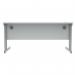 Polaris Rectangular Double Upright Cantilever Desk 1600x800x730mm Arctic White/Silver KF882349 KF882349