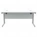 Polaris Rectangular Double Upright Cantilever Desk 1600x800x730mm Arctic White/Silver KF882349 KF882349