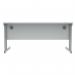 Polaris Rectangular Double Upright Cantilever Desk 1600x800x730mm Arctic WhiteSilver KF882349 KF882349