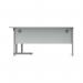 Polaris Right Hand Radial DU Cantilever Desk 1600x1200x730mm Arctic White/Silver KF882351 KF882351