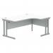 Polaris Right Hand Radial DU Cantilever Desk 1600x1200x730mm Arctic WhiteSilver KF882351 KF882351