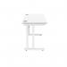 Polaris Rectangular Double Upright Cantilever Desk 1200x600x730mm Arctic White/White KF882352 KF882352