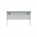 Polaris Rectangular Double Upright Cantilever Desk 1200x600x730mm Arctic White/White KF882352 KF882352