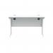 Polaris Rectangular Double Upright Cantilever Desk 1200x600x730mm Arctic White/White KF882352 KF882352