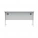 Polaris Rectangular Double Upright Cantilever Desk 1400x600x730mm Arctic White/White KF882353 KF882353