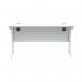 Polaris Rectangular Double Upright Cantilever Desk 1400x600x730mm Arctic White/White KF882353 KF882353