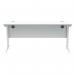 Polaris Rectangular Double Upright Cantilever Desk 1600x600x730mm Arctic White/White KF882354 KF882354