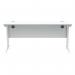 Polaris Rectangular Double Upright Cantilever Desk 1600x600x730mm Arctic WhiteWhite KF882354 KF882354