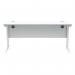 Polaris Rectangular Double Upright Cantilever Desk 1600x600x730mm Arctic WhiteWhite KF882354 KF882354