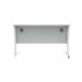 Polaris Rectangular Double Upright Cantilever Desk 1200x800x730mm Arctic White/White KF882355 KF882355