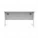 Polaris Rectangular Double Upright Cantilever Desk 1400x800x730mm Arctic White/White KF882356 KF882356