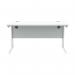 Polaris Rectangular Double Upright Cantilever Desk 1400x800x730mm Arctic WhiteWhite KF882356 KF882356