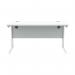 Polaris Rectangular Double Upright Cantilever Desk 1400x800x730mm Arctic WhiteWhite KF882356 KF882356