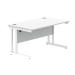 Polaris Rectangular Double Upright Cantilever Desk 1400x800x730mm Arctic White/Arctic White KF882356 KF882356