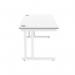 Polaris Rectangular Double Upright Cantilever Desk 1600x800x730mm Arctic White/White KF882357 KF882357