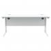 Polaris Rectangular Double Upright Cantilever Desk 1600x800x730mm Arctic White/White KF882357 KF882357