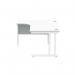 Polaris Left Hand Radial DU Cantilever Desk 1600x1200x730mm Arctic White/White KF882358 KF882358