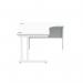 Polaris Right Hand Radial DU Cantilever Desk 1600x1200x730mm Arctic White/White KF882359 KF882359