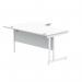 Polaris Right Hand Radial DU Cantilever Desk 1600x1200x730mm Arctic White/White KF882359 KF882359