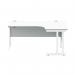 Polaris Right Hand Radial DU Cantilever Desk 1600x1200x730mm Arctic White/White KF882359 KF882359