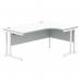 Polaris Right Hand Radial DU Cantilever Desk 1600x1200x730mm Arctic WhiteWhite KF882359 KF882359