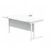 Polaris Right Hand Radial DU Cantilever Desk 1600x1200x730mm Arctic WhiteWhite KF882359 KF882359