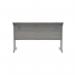 Polaris Rectangular Double Upright Cantilever Desk 1200x600x730mm Alaskan Grey Oak/Silver KF882360 KF882360