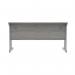 Polaris Rectangular Double Upright Cantilever Desk 1400x600x730mm Alaskan Grey Oak/Silver KF882361 KF882361