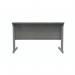 Polaris Rectangular Double Upright Cantilever Desk 1200x800x730mm Alaskan Grey Oak/Silver KF882363 KF882363