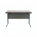 Polaris Rectangular Double Upright Cantilever Desk 1200x800x730mm Alaskan Grey Oak/Silver KF882363 KF882363