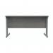 Polaris Rectangular Double Upright Cantilever Desk 1400x800x730mm Alaskan Grey Oak/Silver KF882364 KF882364