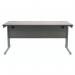 Polaris Rectangular Double Upright Cantilever Desk 1600x800x730mm Alaskan Grey Oak/Silver KF882365 KF882365