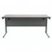 Polaris Rectangular Double Upright Cantilever Desk 1600x800x730mm Alaskan Grey OakSilver KF882365 KF882365