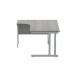 Polaris Left Hand Radial DU Cantilever Desk 1600x1200x730mm Alaskan Grey Oak/Silver KF882366 KF882366