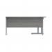 Polaris Left Hand Radial DU Cantilever Desk 1600x1200x730mm Alaskan Grey Oak/Silver KF882366 KF882366