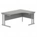 Polaris Right Hand Radial DU Cantilever Desk 1600x1200x730mm Alaskan Grey OakSilver KF882367 KF882367