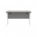 Polaris Rectangular Double Upright Cantilever Desk 1200x600x730mm Alaskan Grey OakWhite KF882368 KF882368