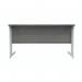 Polaris Rectangular Double Upright Cantilever Desk 1400x800x730mm Alaskan Grey OakWhite KF882370 KF882370