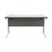 Polaris Rectangular Double Upright Cantilever Desk 1400x800x730mm Alaskan Grey OakWhite KF882370 KF882370