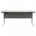 Polaris Rectangular Double Upright Cantilever Desk 1600x800x730mm Alaskan Grey Oak/White KF882371 KF882371