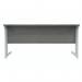 Polaris Rectangular Double Upright Cantilever Desk 1600x800x730mm Alaskan Grey OakWhite KF882371 KF882371