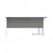 Polaris Left Hand Radial DU Cantilever Desk 1600x1200x730mm Alaskan Grey Oak/White KF882372 KF882372