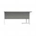 Polaris Left Hand Radial DU Cantilever Desk 1600x1200x730mm Alaskan Grey OakWhite KF882372 KF882372