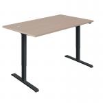 Jemini Economy Single Motor Sit/Stand Desk 1200x800x705-1220mm Maple/Black KF882380 KF882380